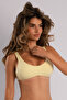 Seamless Fabric Yellow Sports Bra with Removable Pads Scoop Sport Bra - 7