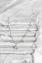 Brass Silver Color Zircon Stone Starfish Model Women's Necklace - 2