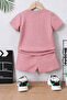 Cotton Waffle Fabric Pocket Detail Summer 2-Piece Set - 2