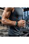 Men's Black Leather Natural Stone Bracelet - Masculine Design with Blue Agate Stone - 5