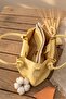 Terron Yellow Matte Leather Women's Shoulder Bag - 4