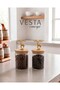 Glass Jar with Deer Lid and Airtight Natural Bamboo Lid - Set of Two Multi-Purpose Jars - 750 ml - 2