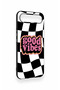 Tecno Spark Slim Compatible Black Good Vibes Patterned Silicone Case - 3