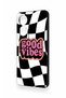 Oppo A60 Compatible Black Good Vibes Patterned Silicone Case - 4