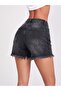 Jeans Shorts White with Ripped Detail - 2