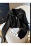 Women's Turn-Down Collar Italian Sleeve Oversize Basic Knitwear Sweater - 2