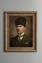 Ataturk Portrait - Vintage Patterned Painting - Thick Model