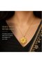 Elegant Gold-Plated Flower Pendant Necklace & Earrings Set