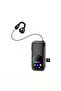 سماعة أذن لاسلكية قابلة للتركيب مع كابل قابل للسحب، وشاشة LED، ومشغل MP3 ببطاقة TF - Q58