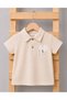 Baby Boy Summer Polo Collar Elephant Embroidered Striped Shorts Set - 5