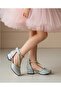 Children's Heels with Velcro Fasteners and Stones.