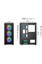 Aztech 850W Skyhawk Azt07 Rgb Gaming Mid-Tower Pc Case Supports 360mm Liquid Cooler - 2