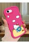 iPhone 8 Compatible Case Camera Protector Red Silicone Couple Phone Case Kitty Pattern