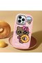 iPhone 14 Pro Max Compatible Case with Camera Protector Pink Silicone Couple Phone Case with Kitty Pattern - 2