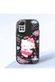Redmi Note 12 Pro 4g Compatible Case Camera Protector Black Silicone Couple Phone Case with Kitty Pattern