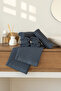 Waffle Hand and Face Towel Set of 2 50X70 cm 100% Cotton Quick Drying Anthracite - 2