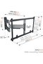 Vogel's TVM 5645 full-motion ultra-thin TV wall bracket for 40 43 45 50 55 60 65 70 75 77 inch TVs, Max. 99 lbs, Swivels up to 180°, Full-motion TV mount, Universally compatible, Black - 5
