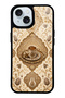 iPhone 15 Ivory Ottoman Coffee Design Glossy Phone Case
