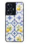 Realme C55 Glossy Phone Case with Sapphire Lemon Tiles Design