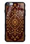 iPhone 6 Plus Burgundy Ottoman Gold Design Glossy Phone Case