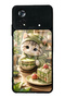 Xiaomi Poco X4 Pro Matcha Kitty Coffee Design Glossy Phone Case