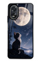 Oppo A38 Moon Guardian Kitty Design Glossy Phone Case