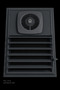 30X45 Anthracite Gray Aluminum Bathroom Screen with Fan - 2
