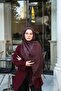 Jacquard Ethnic Pattern Vellure Shawl - Burgundy - 4