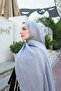Jacquard Ethnic Pattern Vellure Shawl - Gray - 4