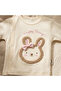 Mila Bunny Embroidered 100% Cotton 3-Piece Baby Set - Bodysuit with Side Snaps, Ribbed Booties and Bottoms - 4