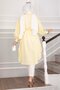 Self-Paillette Lace-Up Long Shirt Tunic Yellow - 5