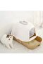 Oval Cat Litter Box 53*41*41Cm-Brown - 3