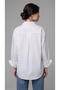 Women's White Oversize Classic Button-Down Shirt - 7