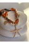 Women's Patterned Scarf Necklace with Starfish Detail, Stylish Neck Accessory (55 cm) - 3