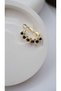 Gold Crt Colorful Beaded Detail Cartilage Earrings