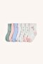 Floral Seamless 7-Piece Cotton Long Mixed Socks for Baby Girl I0412A5Ns