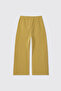 Girl's Light Oil Green Sweatpants with Elastic Waist - 2