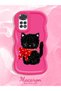 Redmi Note 11 Compatible Case Camera Protector Red Silicone Couple Phone Case Cat Pattern - 2