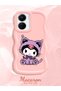 Vivo Y16 Compatible Case Camera Protector Pink Silicone Couple Phone Case Kuromi Pattern - 2
