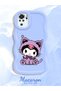 Redmi Note 10S Compatible Case Camera Protector Blue Silicone Couple Phone Case Kuromi Pattern - 2