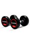 SDR-15_PAIR Round Rubber Coated Dumbbells with Metal Handle for Strength Training
