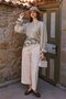 Wide Leg Şile Cloth Trousers Ecru - 2