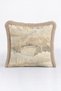 Beige Landscape Nature Elegant Fringed Pillowcase - Lake Forest Country Mink Cream Tassel Throw Pillow Cover - 5