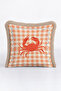 Sea Crab Coral Fringed Pillowcase - Coastal Breeze Orange Mink Tassel Throw Pillow Cover - 3