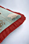 Vintage Duck Bath Figured Fringed Pillowcase - Nostalgic Animal Red Tassel Throw Pillow Cover - 8