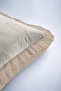 Elegant Fringed Pillowcase with Floral Pattern - Floral Bohemian Beige Mink Cream Tassel Throw Pillow Cover - 8