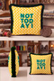 Retro Wavy Not Today Fringed Pillowcase - Text Themed Yellow Cream Green Tassel Throw Pillow Cover - 5