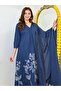 Blue Viscose Embroidered Kurti Set - ALV2209 | Blue-Size-2XL-44-Inches - 3