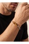 Cobra Eye Natural Stone and Adjustable Steel Chain Men's Bracelet 01892 - 2