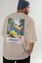Amalfi Italy 4 Beige Oversize Country City Back Printed Unisex T-Shirt 100% Cotton Premium - 7